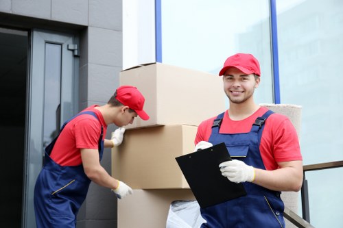 Family belongings neatly arranged in storage units