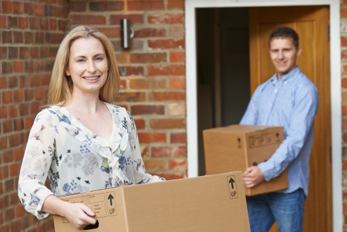 Packed student belongings ready for storage in Southwimbledon