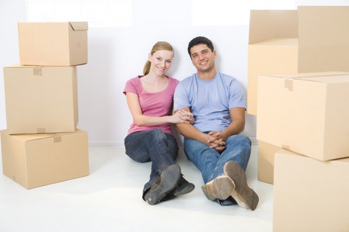 Organised household storage boxes in a South Wimbledon home