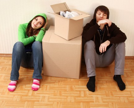 Careful packing and handling of fragile items during flat removals