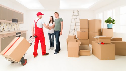 Family household items arranged for safe storage in South Wimbledon