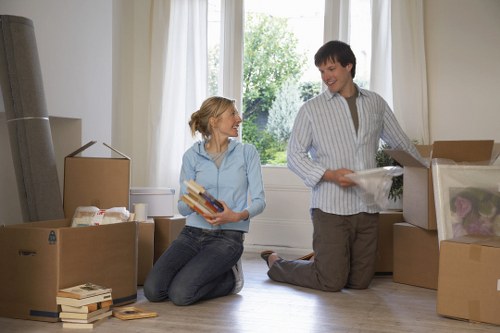 Local movers handling a small flat relocation in South Wimbledon