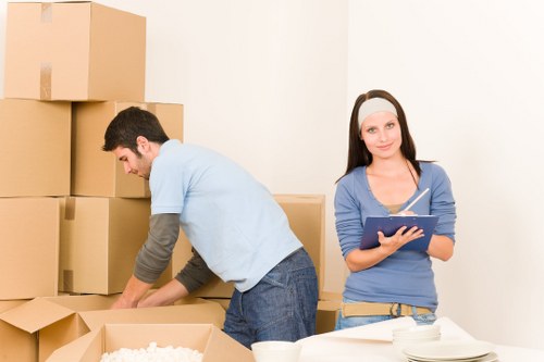 Business stock and boxes arranged for a free South Wimbledon storage quote