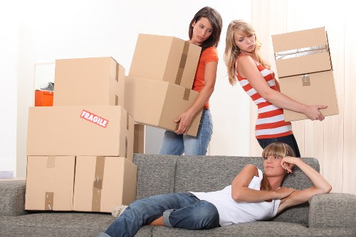 Careful loading of furniture and boxes for a small removal in South Wimbledon